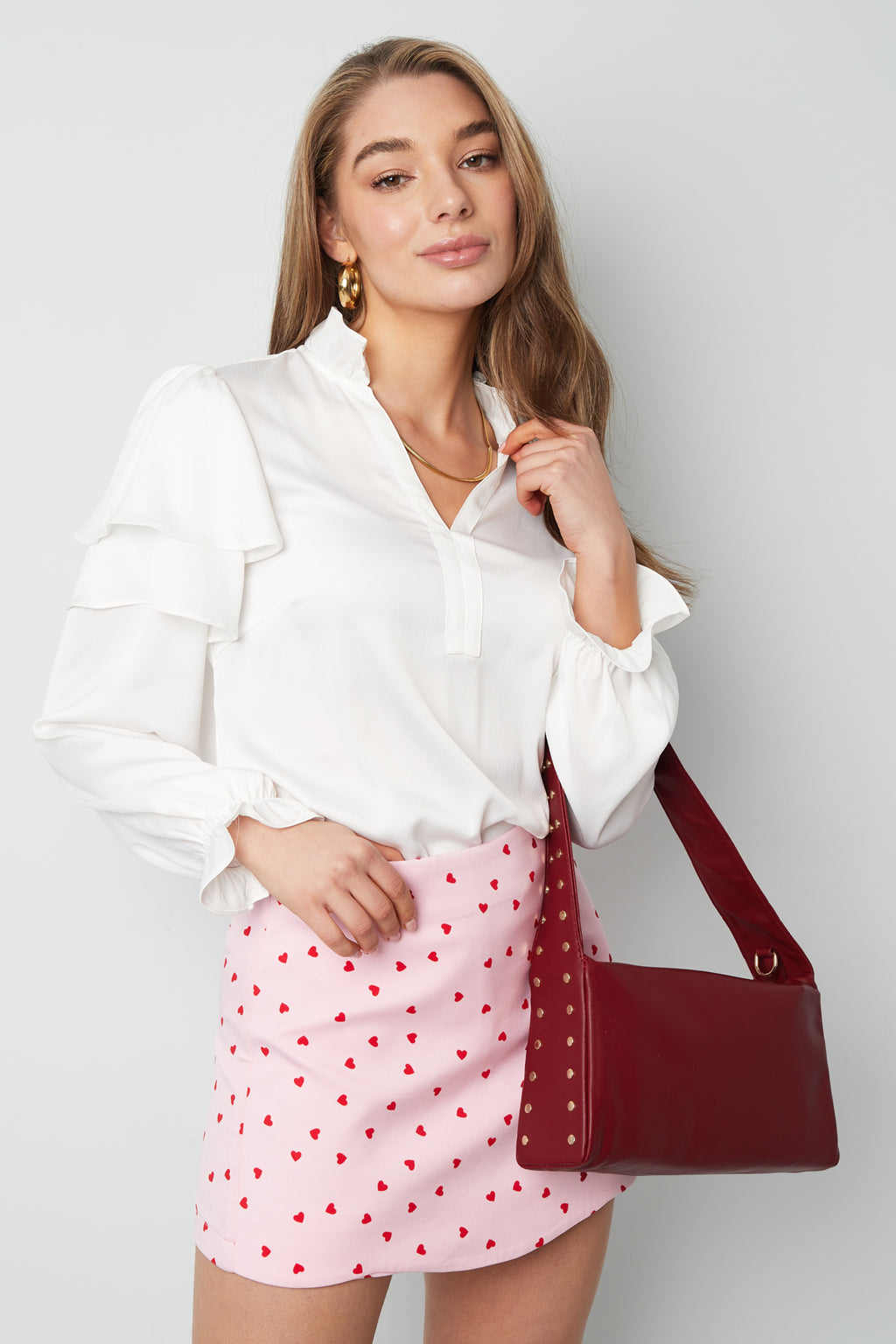 PU Handtasche mit Nieten