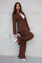 Taillierter Blazer mit Schnürung - zur Hose "Schleife"