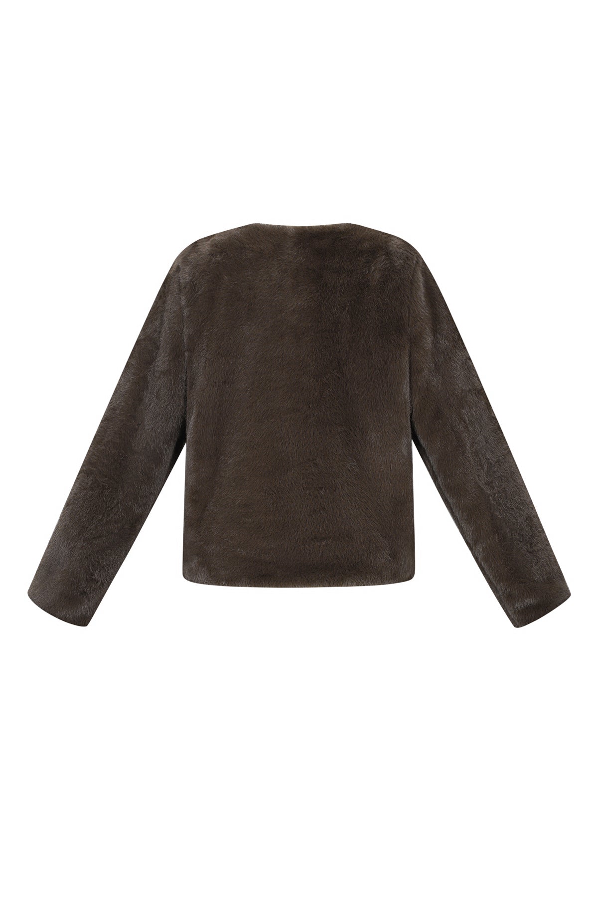 Kunstpelzjacke ultraweich, goldene Knöpfe