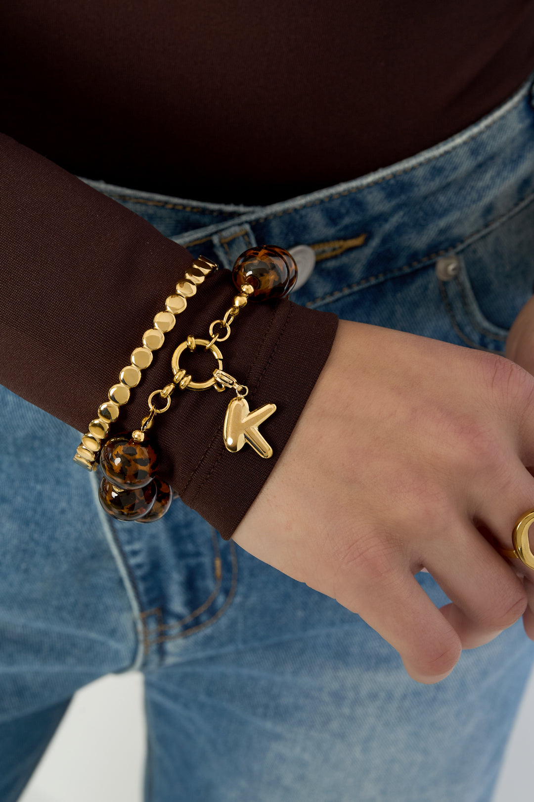 Armband Perlen LEO 16mm