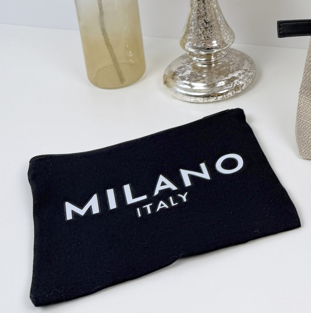 Handtasche - Beige/schwarzen – Magnetverschluss - inkl. Kosmetiktasche