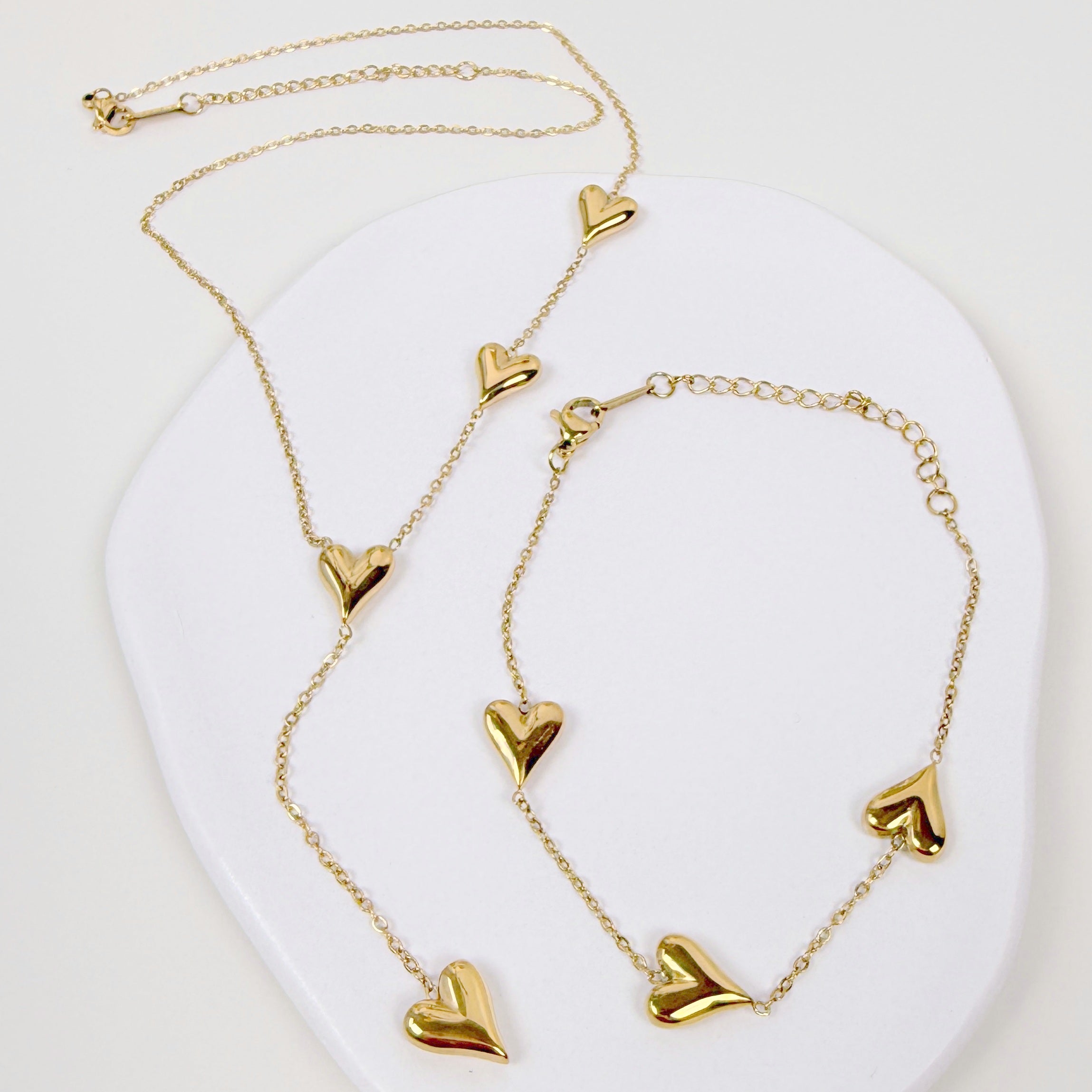 Herz-Kette Gold Stainless-Steel