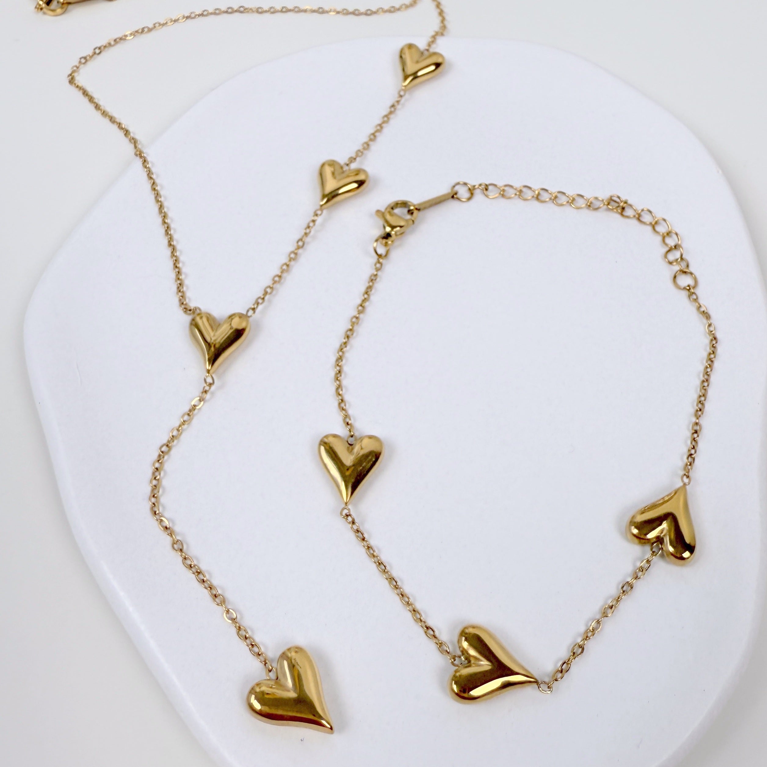 Herz-Kette Gold Stainless-Steel