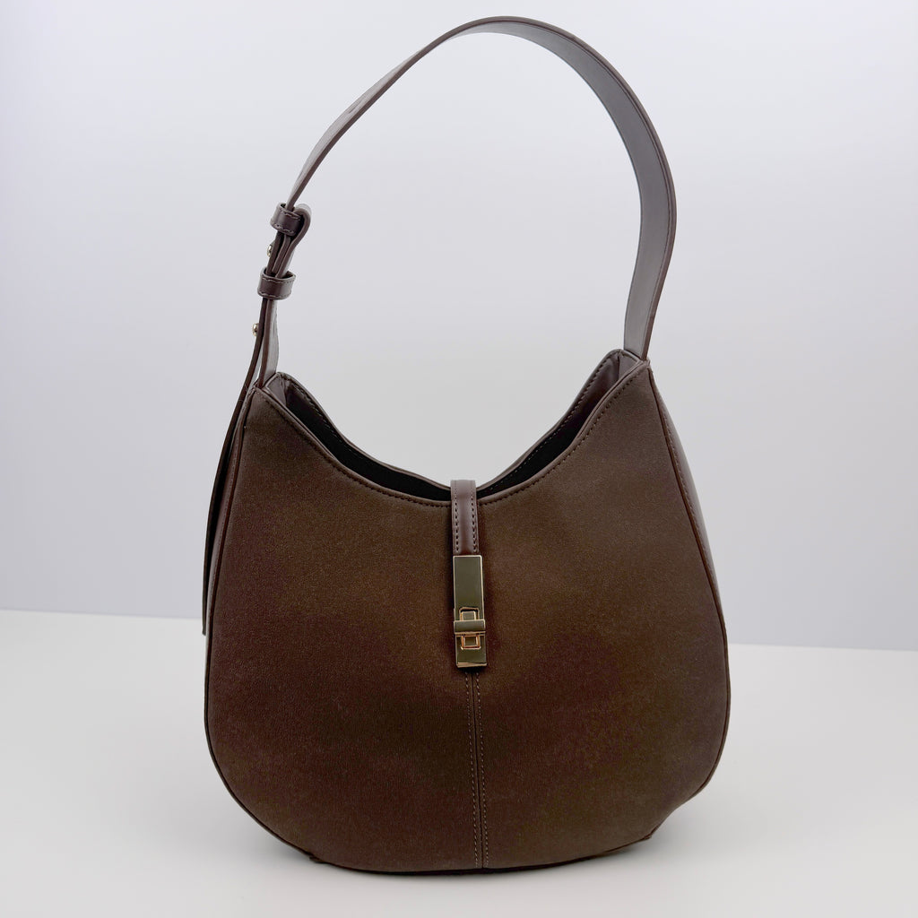 Elegante PU Umhängetasche Drehverschluss