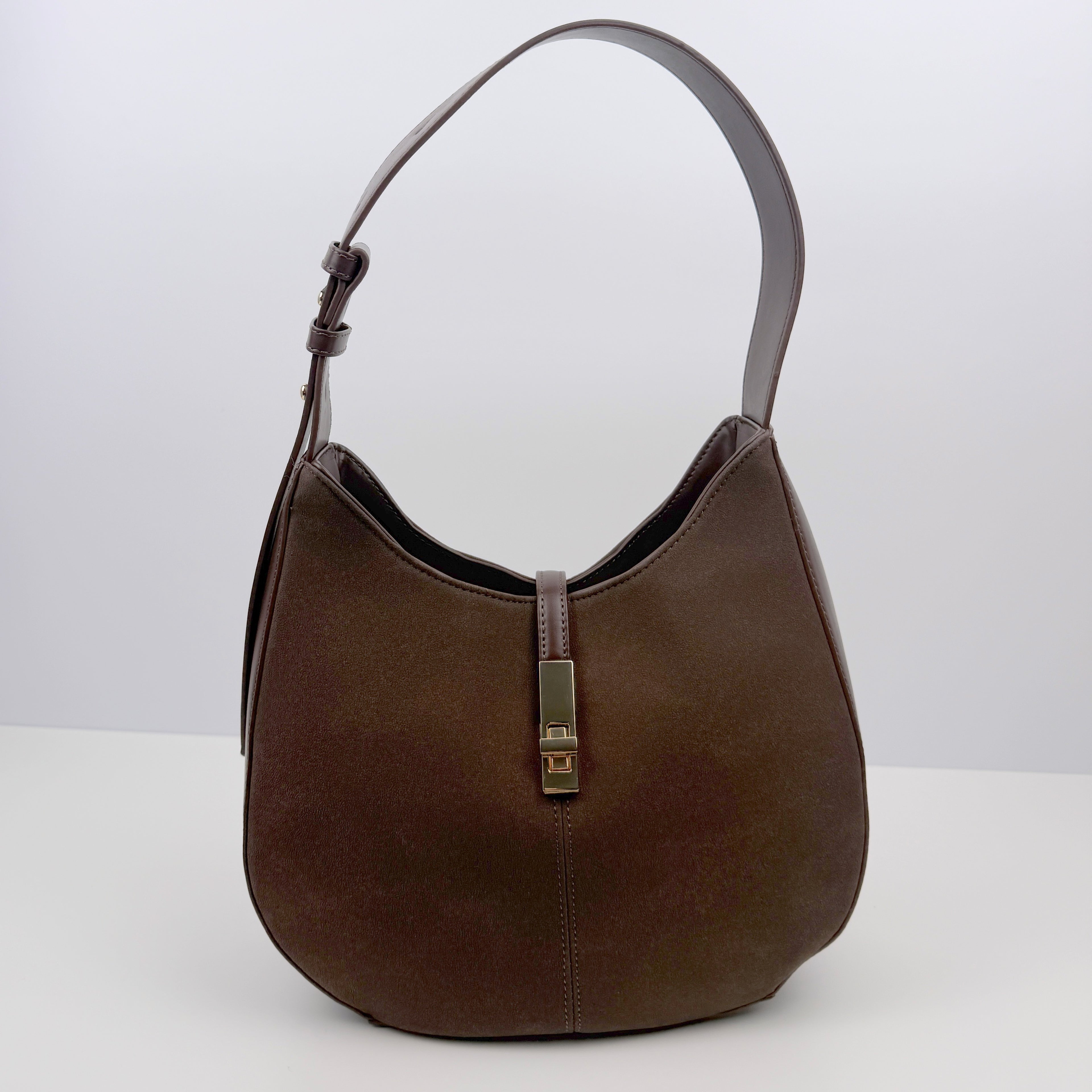 Elegante PU Umhängetasche Drehverschluss