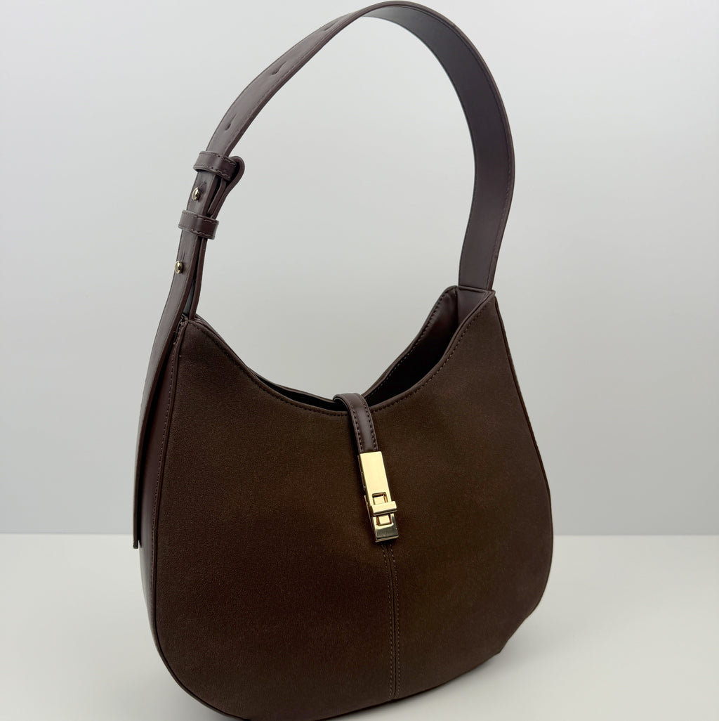 Elegante PU Umhängetasche Drehverschluss