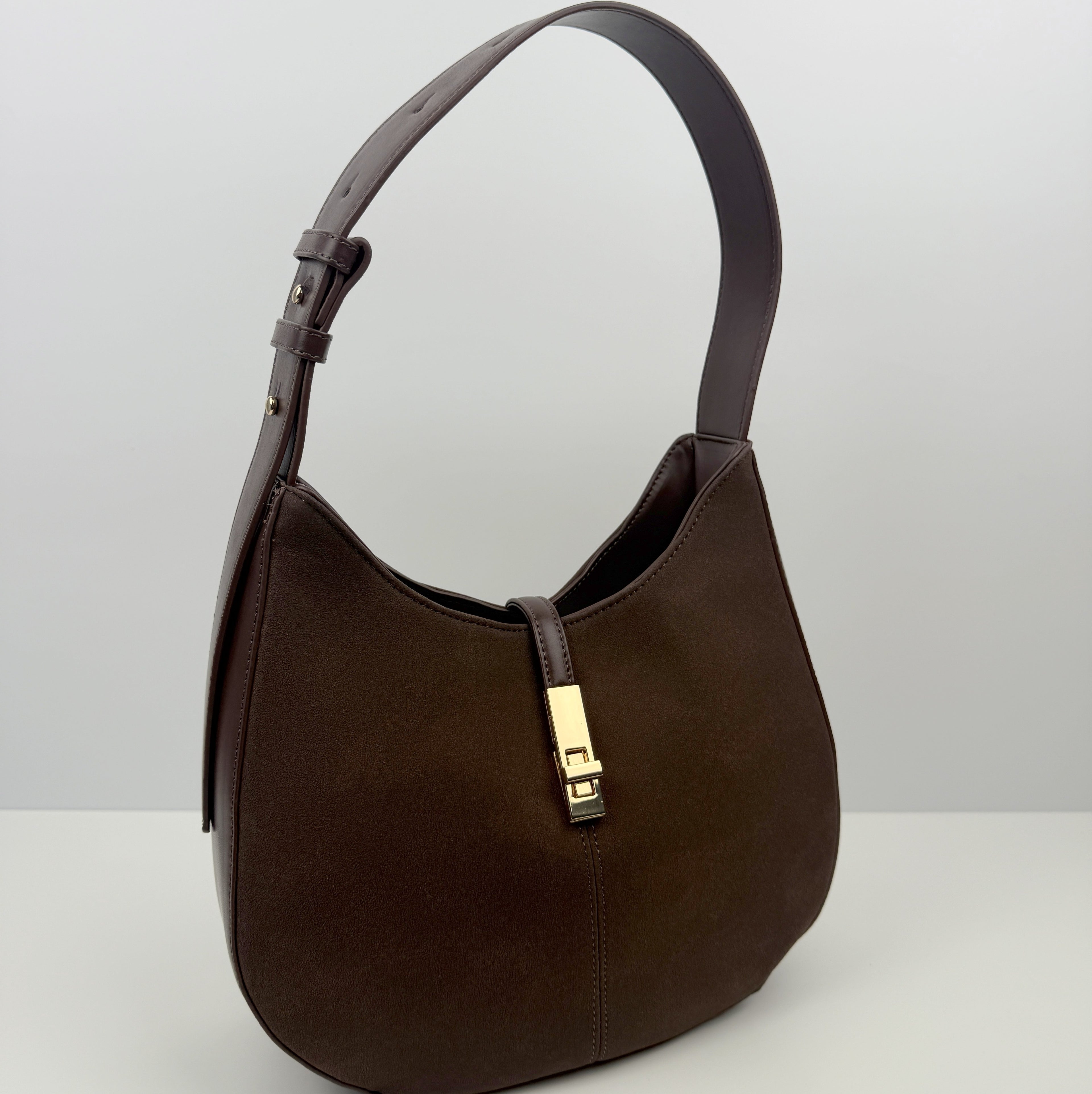 Elegante PU Umhängetasche Drehverschluss