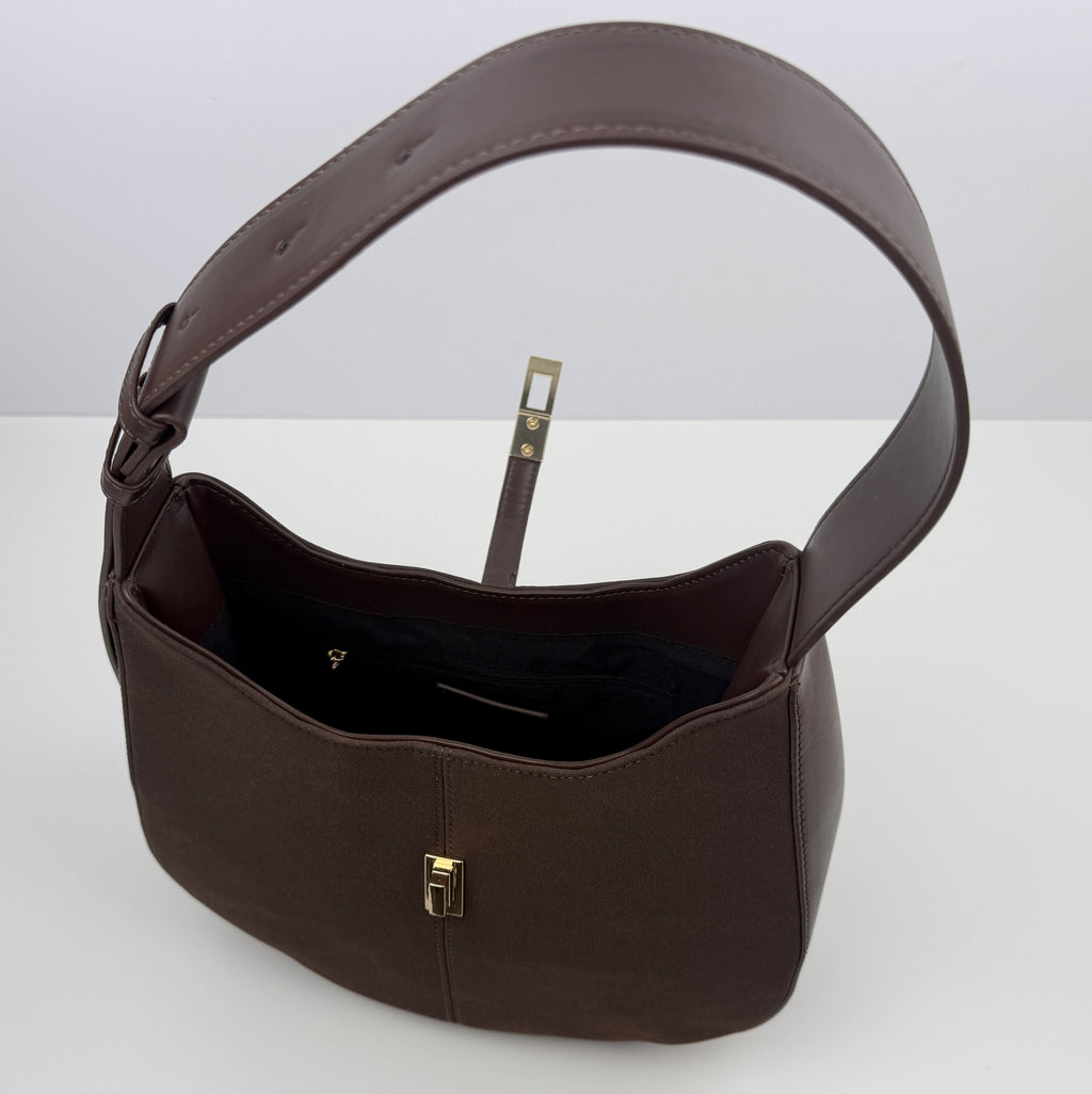 Elegante PU Umhängetasche Drehverschluss