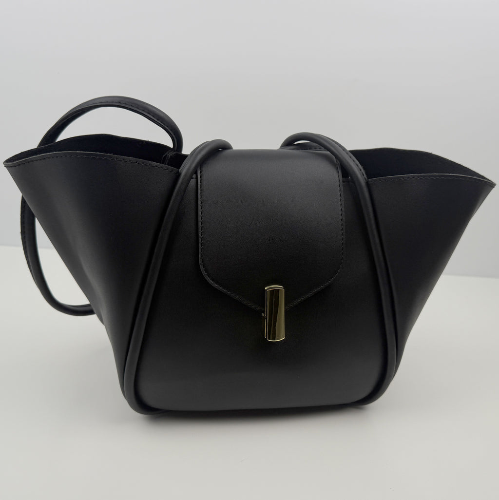 Modische Damen PU Umhängetasche im klassischem Stil mit Kosmetiktasche, 2tlg.