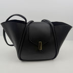 Modische Damen PU Umhängetasche im klassischem Stil mit Kosmetiktasche, 2tlg.