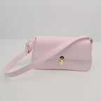 Elegante Umhängetasche - Kunstleder - mit goldenen Verschlüssen