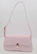 Elegante Umhängetasche - Kunstleder - mit goldenen Verschlüssen