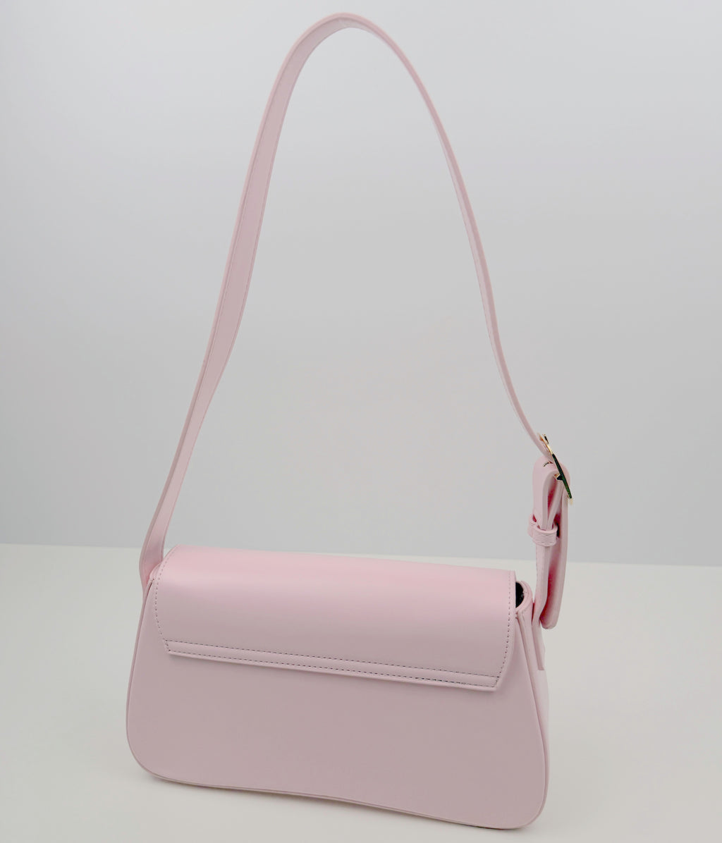 Elegante Umhängetasche - Kunstleder - mit goldenen Verschlüssen