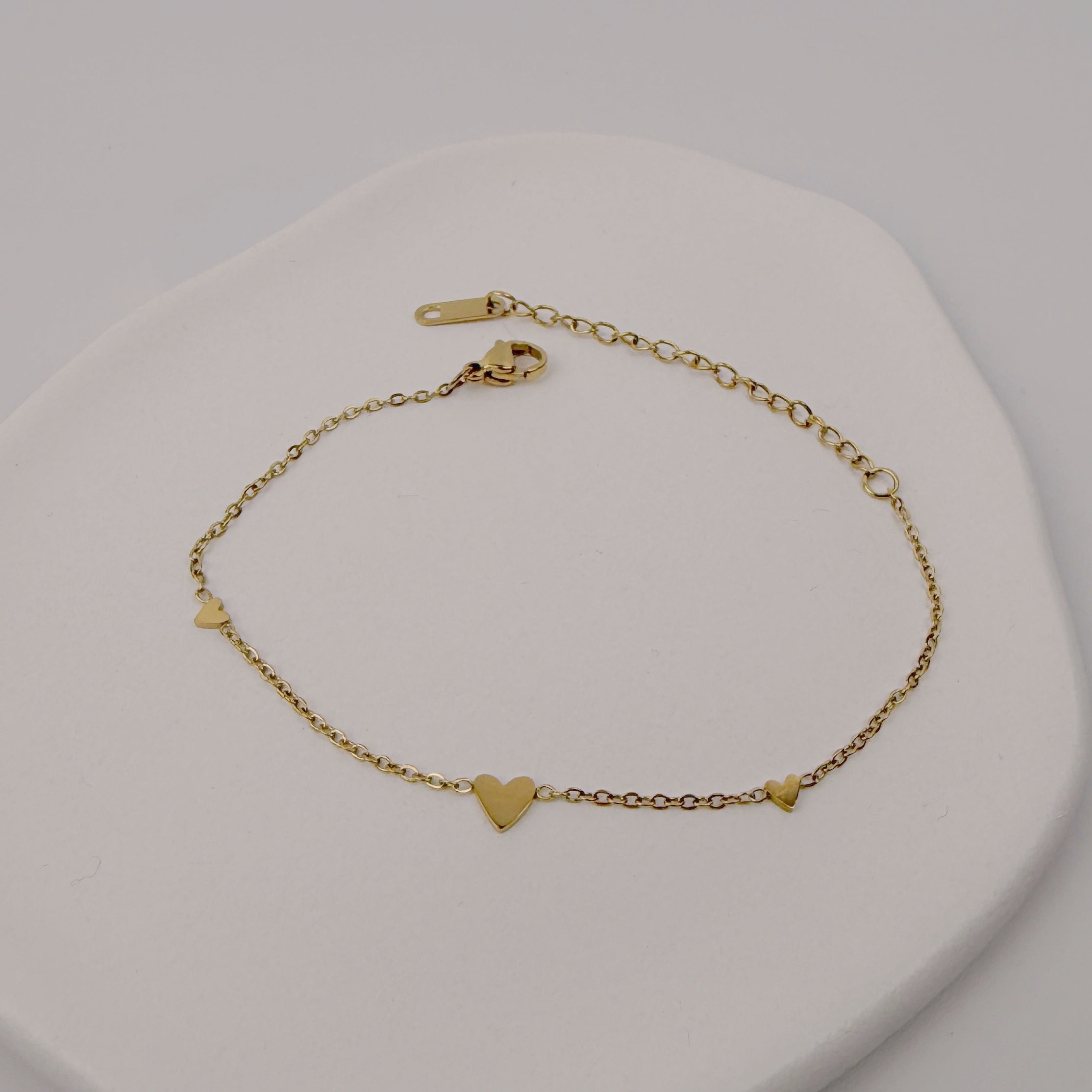 zartes Herz-Armband Gold Stainless-Steel