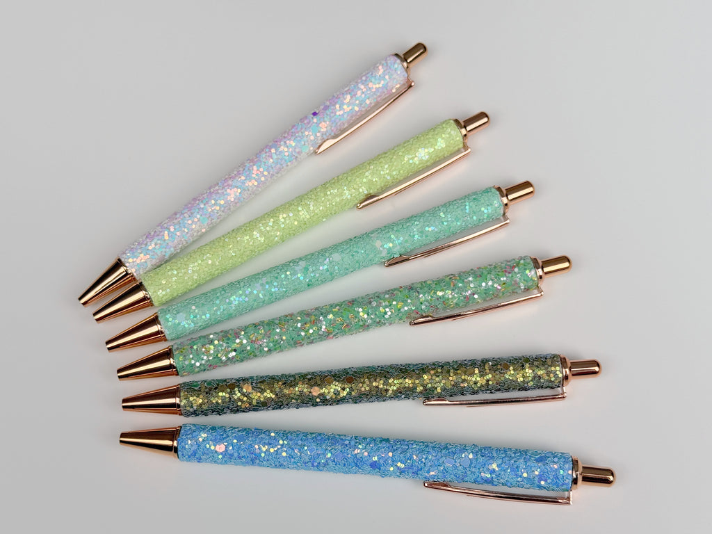 Kugelschreiber Glitzer 6er Pack