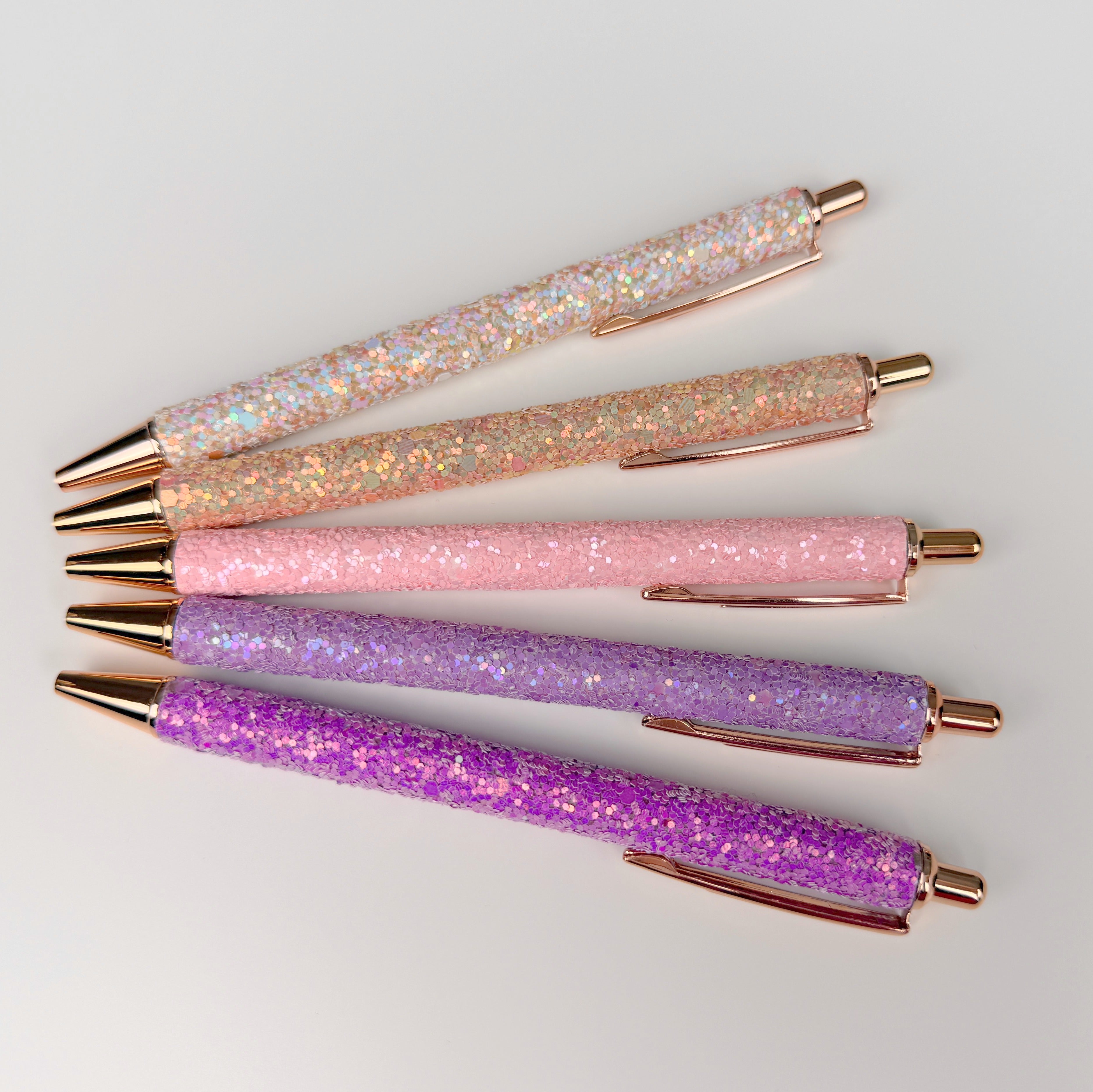 Kugelschreiber Glitzer 5er Pack