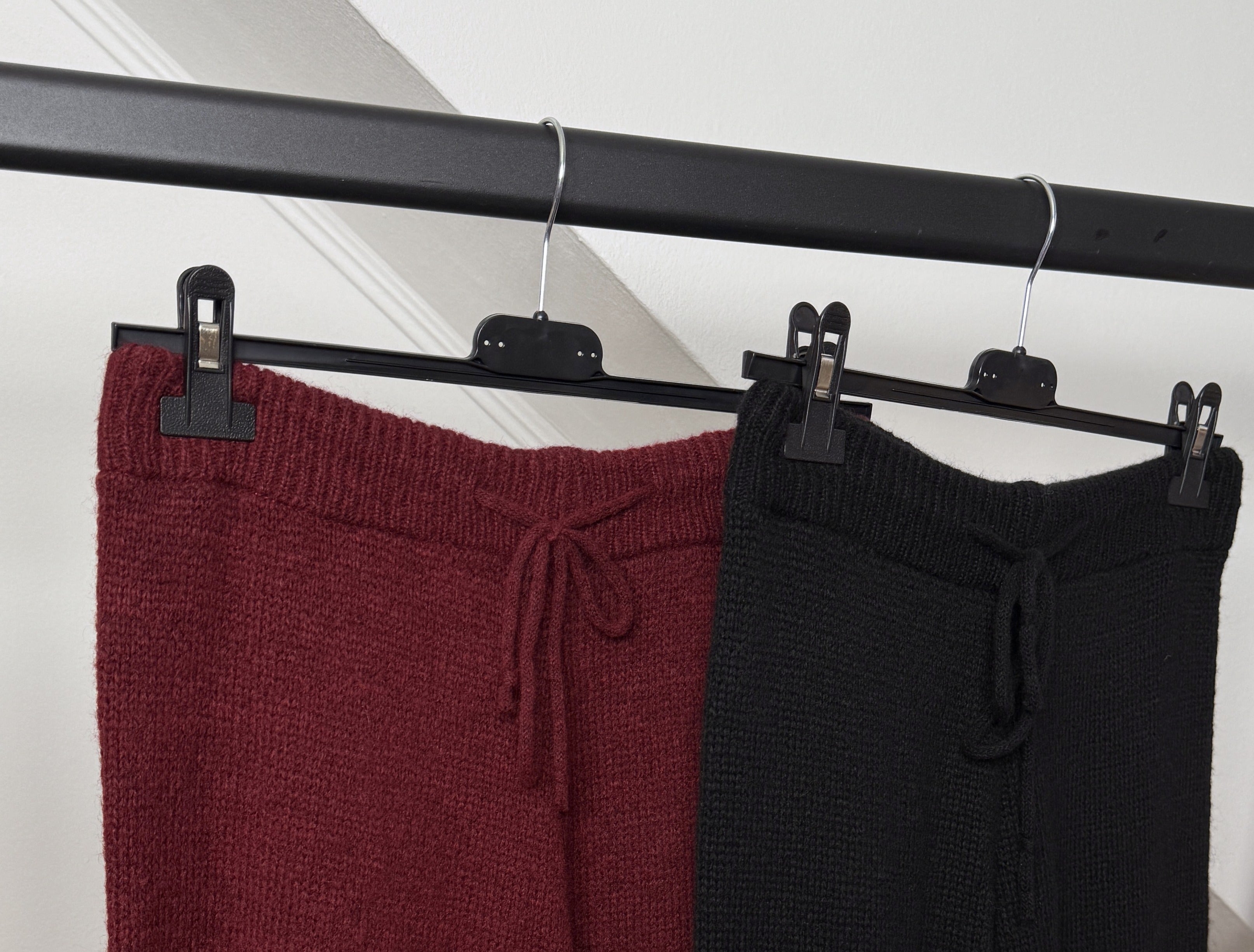 Cosy Strickhose Bordeaux