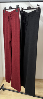 Cosy Strickhose Bordeaux
