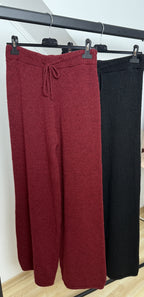 Cosy Strickhose Bordeaux