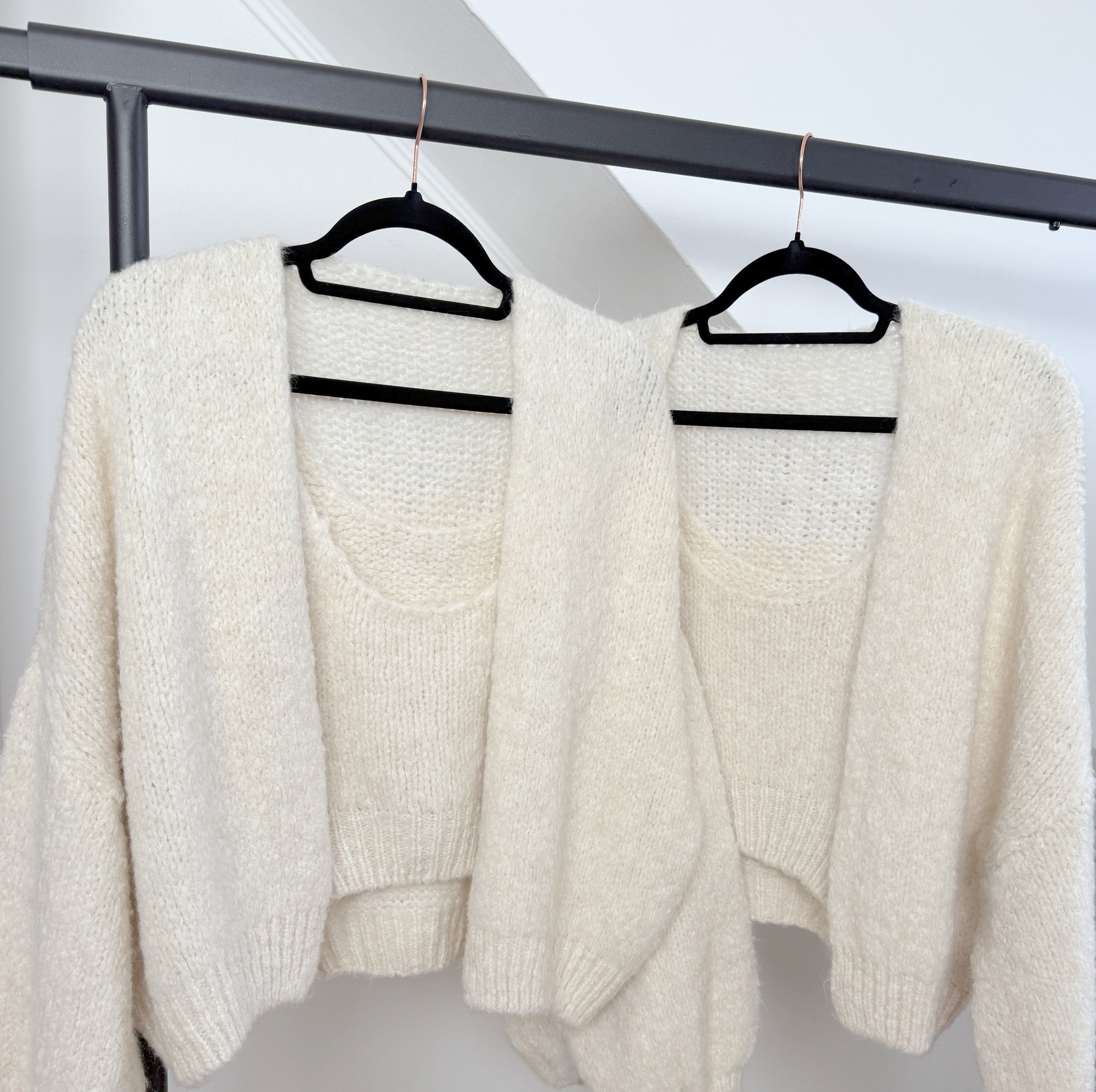 Cosy Strick-Set - Strickjacke & Top