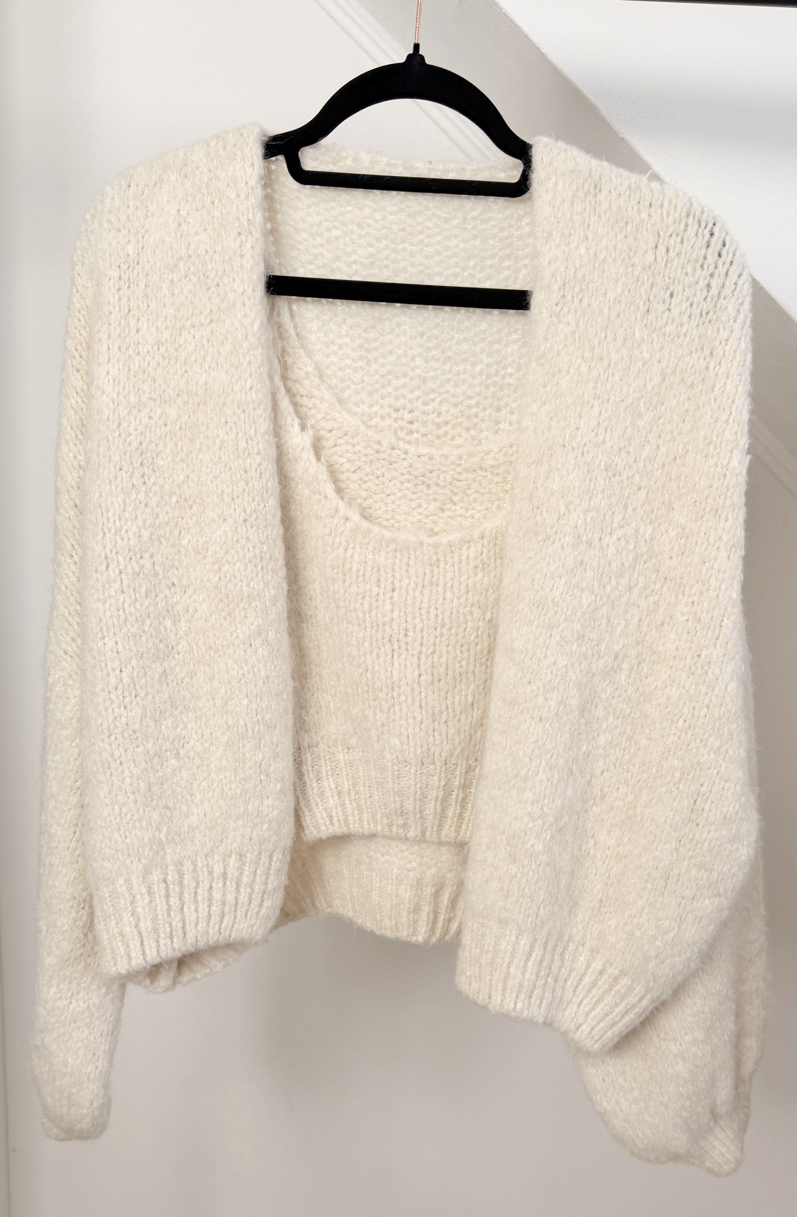 Cosy Strick-Set - Strickjacke & Top