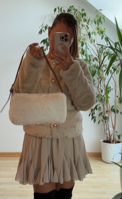 Elegante Handtasche Kunstpelz