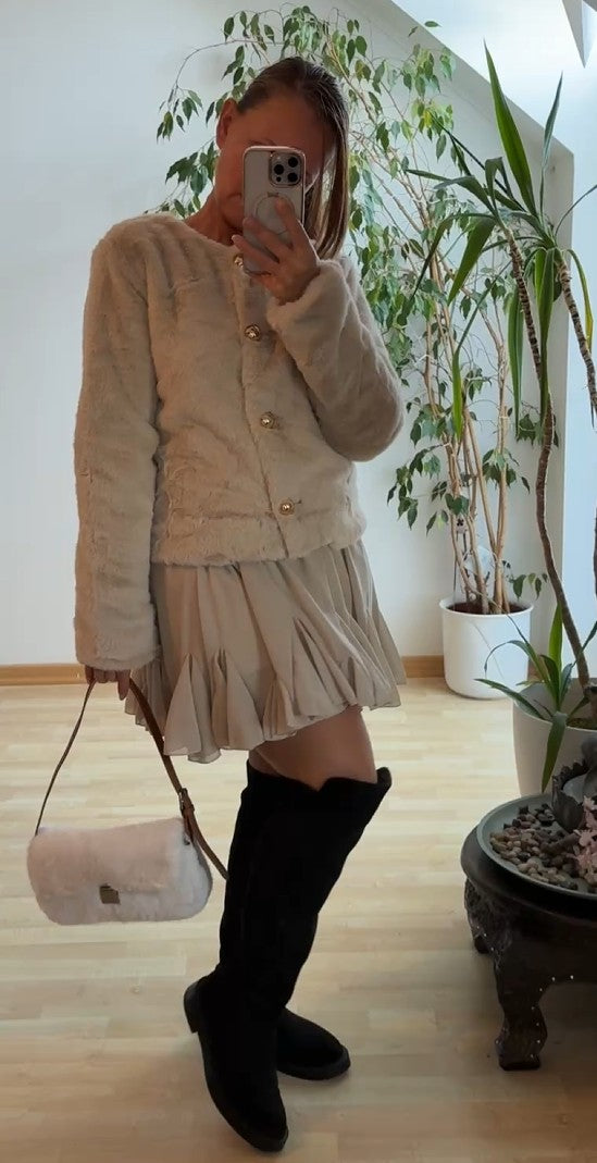 Elegante Handtasche Kunstpelz