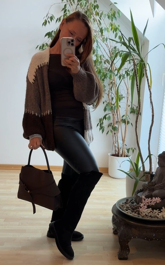 Elegante Handtasche - Umhängetasche - angeraut