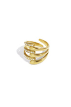Edelstahl Statement Ring Strasssteinen "DAILY"