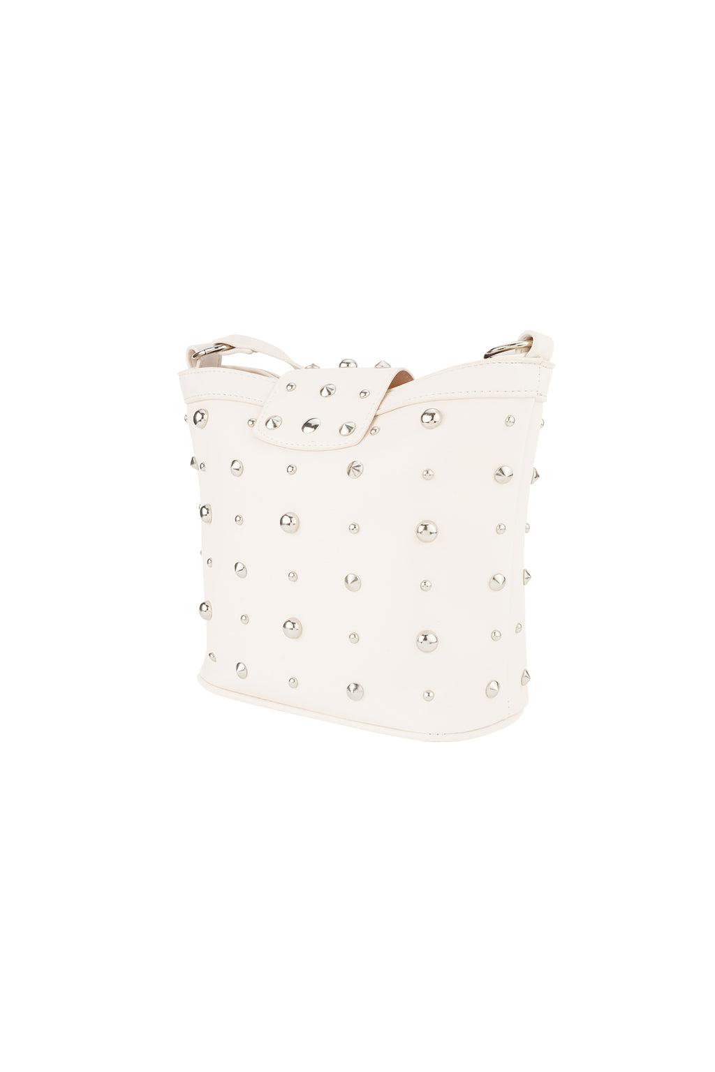 PU Schultertasche mit Nieten mit Schultergurt