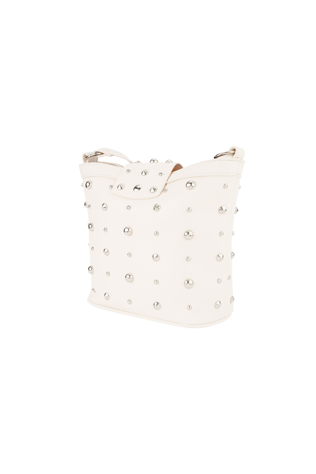 PU Schultertasche mit Nieten mit Schultergurt